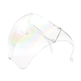 Unique Festival Futuristic Full Face Shield Sunglasses Mirrored Rainbow Lens
