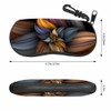 IBILIU Eyeglasses Case Retro Flower Abstract Metal Art Pattern Ultra