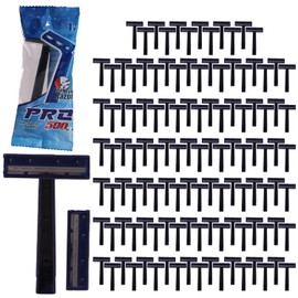 PRO 500 (120 Pack) Individually Hygenic Wrapped Twin Blades Disposable Razors with Clear Safety Cap,unisex