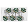 Marbling Shower Curtain Hooks,12 Pcs Rust Proof Glass Surface Stainless