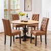 Yaheetech Upholstered Dining Chairs Set of 2 Modern Leather Parsons