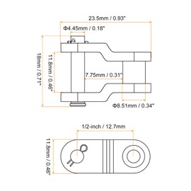 sourcing map Set of 12 Offset Half Link Roller 1/2 Inch Chain End Connector 08B Chain