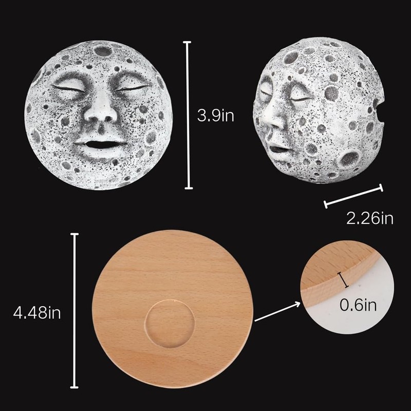 Ksrnsne 1 Piece Incense Burner Moon Face Incense Burner Decoration