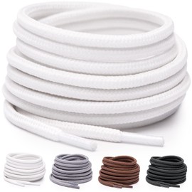 Miscly - Round Shoelaces, Tear-Proof [3 Pairs] for Trainers, Sneakers and Boots - 100% Polyester - Diameter 4mm, 137 cm