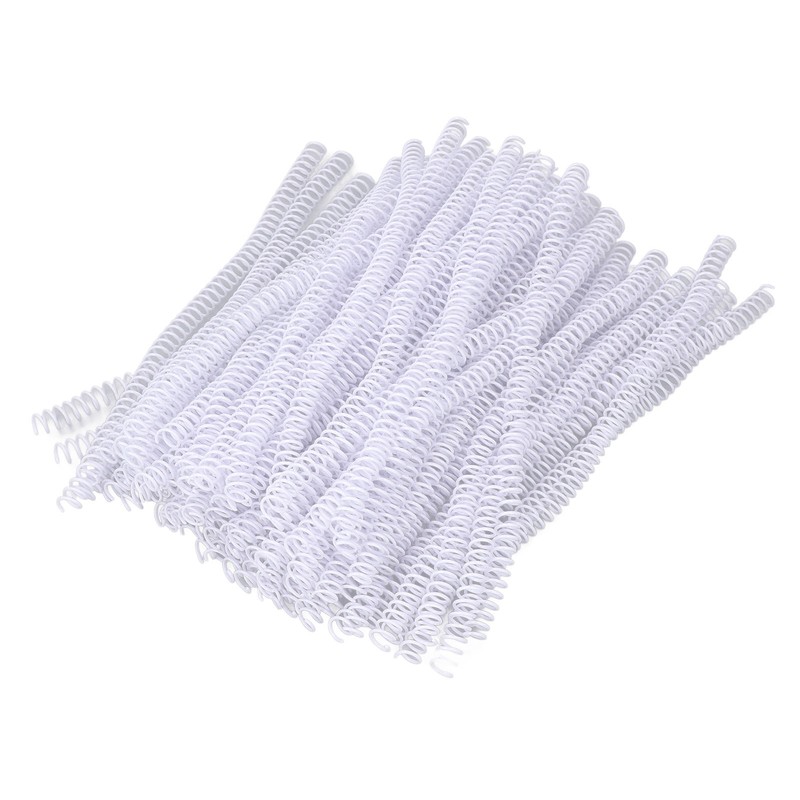 100Pcs Spiral Binding Coils Plastic Dia 9.5mm 3/8in 48 Teeth