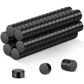 Wukong Black Small Magnets, 5x3mm | 100 Pack Round Strong Magnets for Whiteboards, Fridge, Crafts, Notice Board and DIY Project