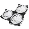 3Pcs Computer Chassis Cooling Fan Mute 6‑Pin Dual RGB Lights
