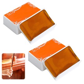 Pack of 2 Rosin, Violin Rosin Viola and Cello, Natural Resin Rosin, Low Dust and Environmentally Friendly, High Viscous Rosin with Improved Sound Quality, Includes Compact Case
