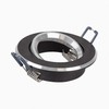Ceiling Light Mounting Frame Pivotable Black Brushed Circle
