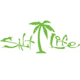 Salt Life Decal - 12" Medium Surface Mount Sticker - Palm Tree - Lime SA188