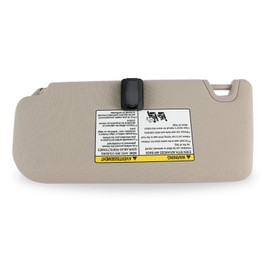 PEVAST Left Driver Side Sun Visor with Lights Replacement for Nissan Altima 2019 2020 2021 2022 2023 2024 2025 Sunvisor with Glasses Clip 96401-6CA3C(Beige)