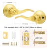 Probrico Interior Door Handle Wave Style Privacy Door Lever Gold