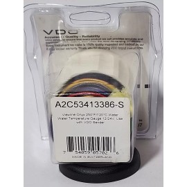 VDO 2-1/16 in. ViewLine Onyx 250F/120C Water Temperature Gauge 12/24V W/ Harness