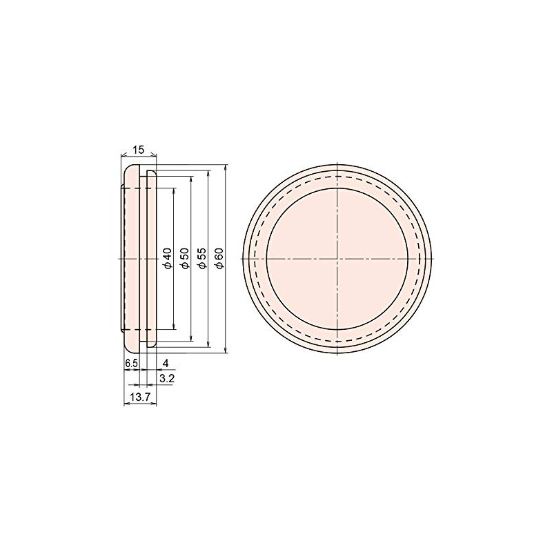 Joe Prince Takeshita Membrane Grommet φ2.0 x 0.12 inches (50