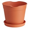Clever Pots Easy Release Saucers, Earthenware, Terracotta, Medium/Large, 40 Units(8