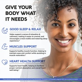 NUTRAHARMONY Magnesium Glycinate 500 mg - Chelated Supplement - 98% High Absorption - Support for Sleep, Muscle & Heart Health - Made in USA, Lab Tested & Non-GMO - 240 Capsules