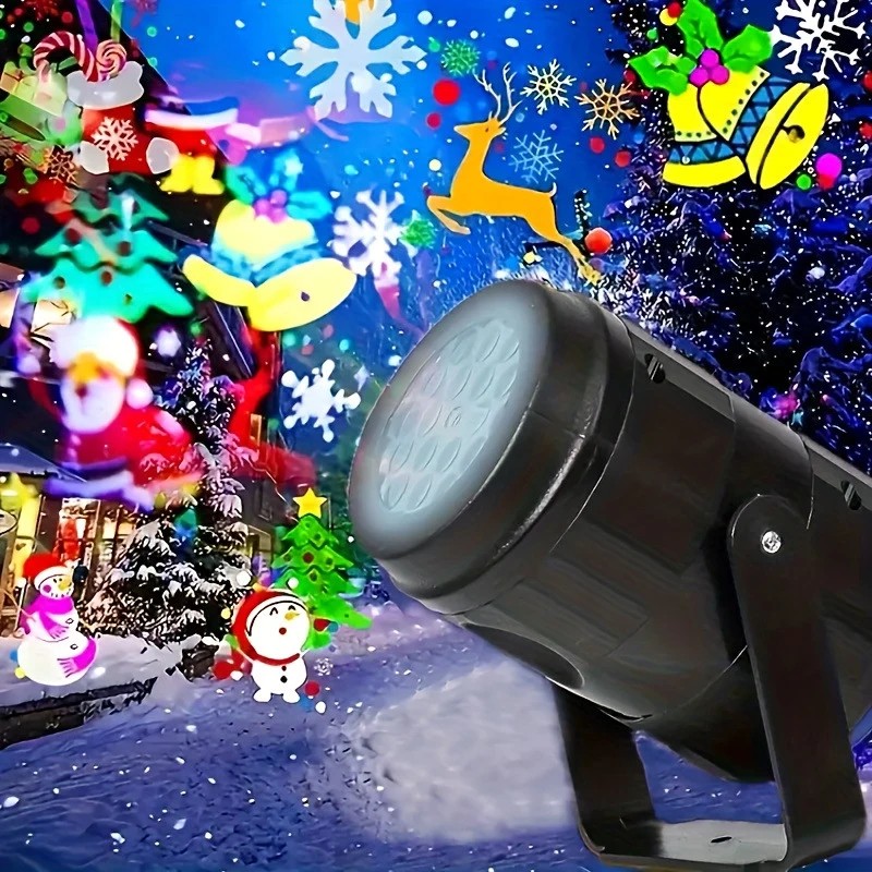 USB Rotating Holiday Projector Light for Festive Decor – LED