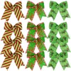 12 Pcs Red Green Christmas Bows, 6 Inch Large Christmas