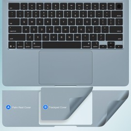 Palm Rest Cover Compatible with 2025 2024 MacBook Air 13" M4 M3 Chip A3240 A3113 Trackpad Protector Skin for Apple MacBook Air 13.6 Inch M4 M3 A3113 Touchpad Cover Trackpad Protector (Sky Blue)