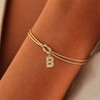 Initial Bracelets for Women Adjustable Dainty Charm Gold Bracelets Trendy