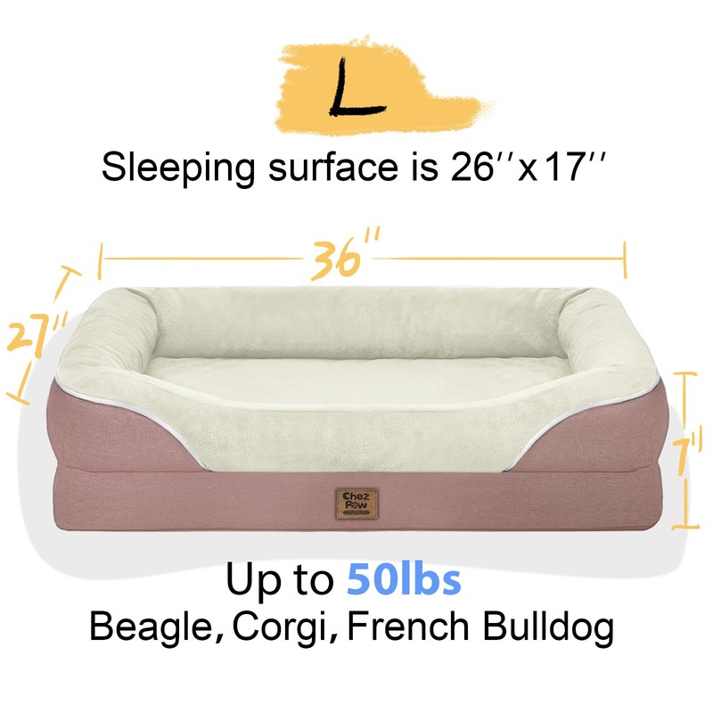 Orthopedic Foam Large Dog Bed XLarge Dog Beds with Removable