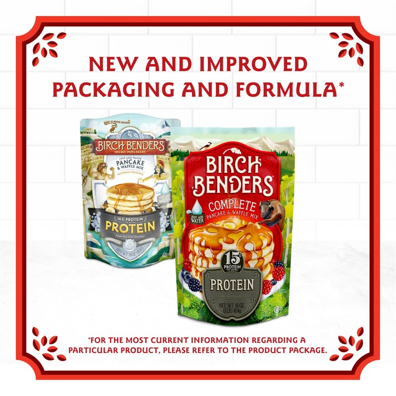 Birch Benders Protein Pancake and Waffle Mix, 16 Ounce (Pack