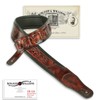 Walker & Williams GB-126 Bourbon Brown Padded Guitar Strap Texas