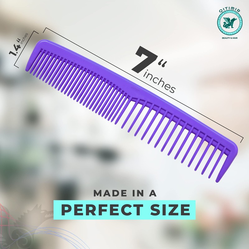 QITIMIR Colorful Hair Comb Set 6 Colors in Pack, Hair