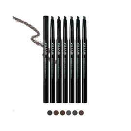 Bellajou 오토 아이브로우 펜슬 2개(6컬러)삼각펜슬 Auto Eyebrow Pencil Set of 2 (6 Colors) Triangular Pencil [Black + Black]