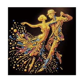 JISHSHAY Diamond Painting Special Shape Diamond Art Special Shape Diamond Art Kits Adults Gem Art Crystal Art Kits for Adults 5D Diamond Painting Kits for Adults Rhinestone Painting Dance 30×30cm