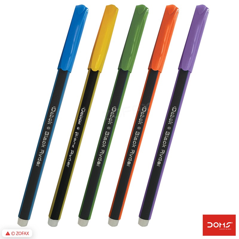 Doms 20 x 0.7mm Debok BLUE Fine Tip Ballpoint Pens