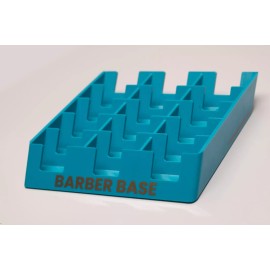 CastleBarber Barber Base - TEAL/BLUE (HUGE 15 slot Clipper Blade Organizer with EZ Access)