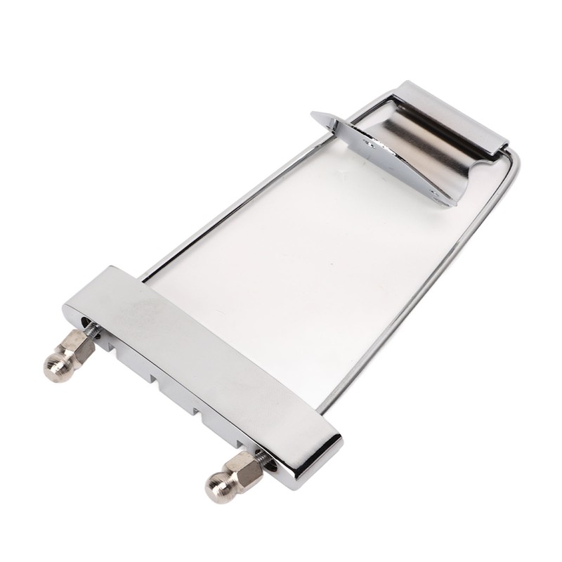 4 String Guitar Talipiece Metal Silver Burr Free Guitar Tailpiece