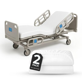 Dark White Premium Hospital Fitted Sheets – Soft & Durable Cotton Rich Deep Pocket Design, Wrinkle-Resistant, Stay-Put Fit for Hospital Beds, Home Care– Easy Care, Comfort for All Ages (2)