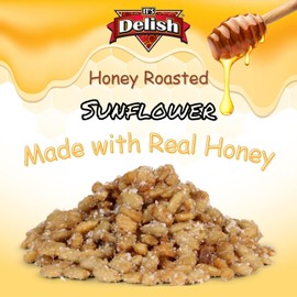 Honey Roasted Sunflower Seeds by It's Delish, 5 lbs Bulk Bag | Gourmet Sunflower Seeds Nuts in Honey Sugar Coating, Sweet & Heart Healthy Salted Nut, Kids Snack - Non-Dairy, Kosher Parve