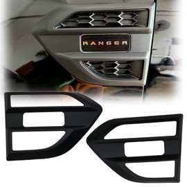 JHCHAN Side Vent Cover for Ford Ranger T7 T8 2015-2022 Wildtrak XL XLT Limited XLS Stormtrak Wolftrak Matte Black Front Side Air Vent Cover Flow Grill Trims 2PCS