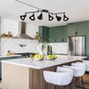 Black Dimmable 6 Light Plug in Ceiling Light Fixture,Modern Plug