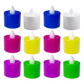 Lecute 24 Velas Led Colores Decorativas Arreglo Romantico Fiesta