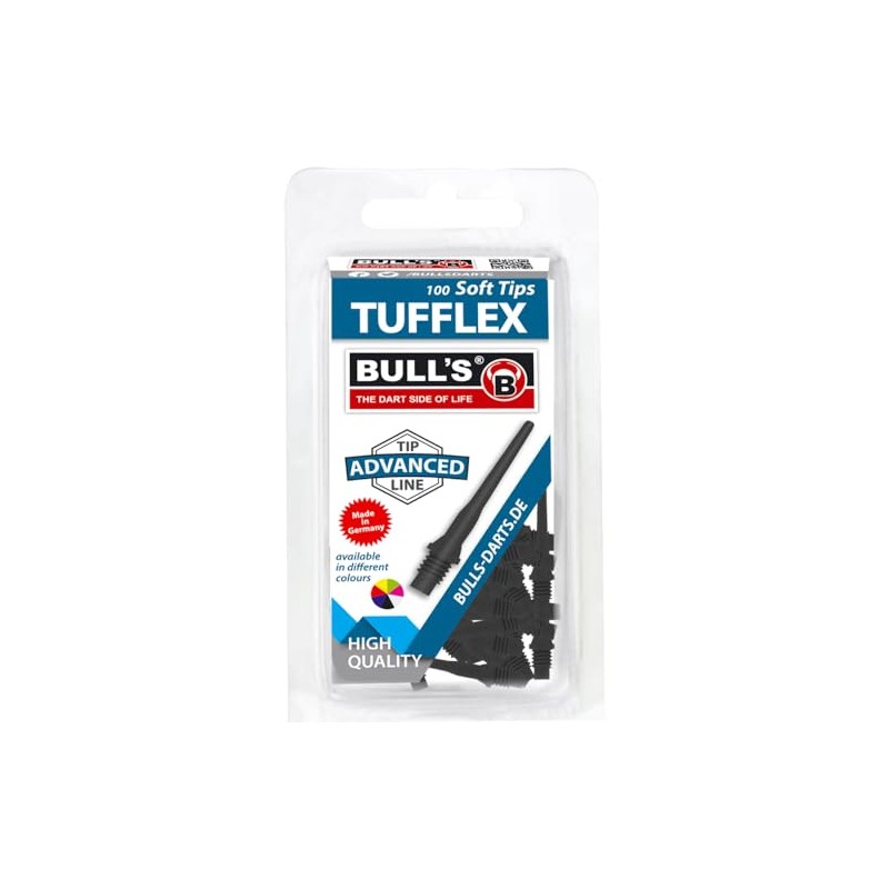 BULL'S Tufflex (2BA) Soft Tips, White, 6 mm