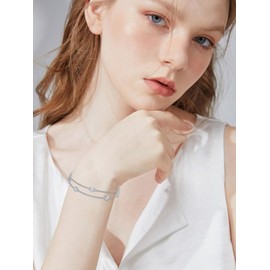 Dorunmo Opal Bracelet for Women 925 Sterling Silver Summer Jewelry Beach Bracelet Birthday Opal Jewelry for Wife Mom