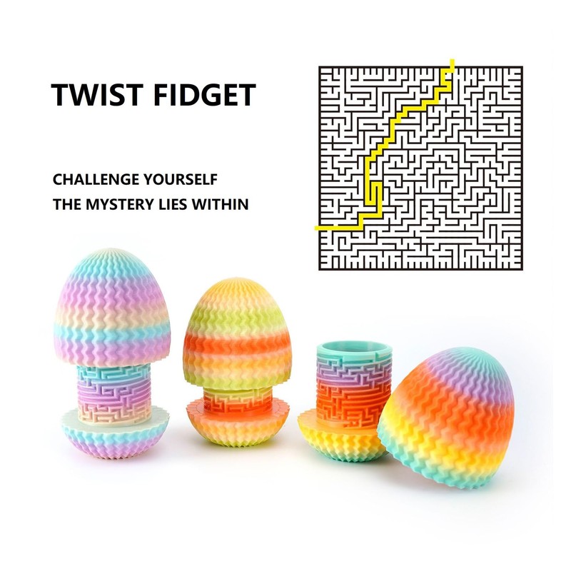 FoxVilla 3D Printed Mystery Maze Egg, Money Puzzle Box with