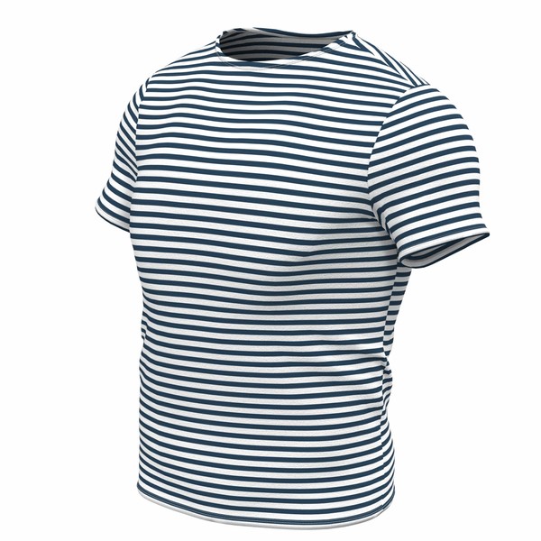 Genuine Striped Short Sleeved T-Shirt Top Cotton Sailor Shirt Original