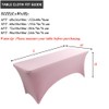 Skyour Stretch Spandex Tablecloth 4ft/5ft/6ft/8ft Foldable Rectangle Elastic Fitted Tablecloth