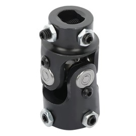 OCPTY Black Universal Steering Shaft U-Joint Coupler 1" DD * 3/4" DD Single 83mm U Joint Shaft