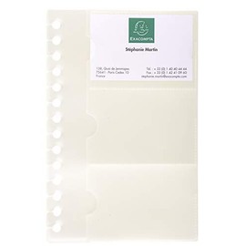 Exacompta 948255 Replacement 10 Sheets Business Card Sleeves