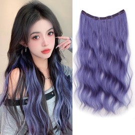 HAPVITAL One Touch Color Extension, Color Extension, 19.7 inches (50 cm), Synthetic Hair, Long Curled, Hair Extension, Cosplay, Heat Resistant, Korean Style, Party, Fashion, Performance, Extension