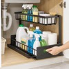 2-Tier Under Sink Organizer for Cabinet Storage – Sliding Metal