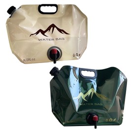 DKDDSSS 2 Pack Water Container, Collapsible Water Container, Water Carrier Camping Bottle Collapsible, Collapsible Water Storage Carrier with Spigot, for Sport, Hiking, Camping, BBQ, Picnic