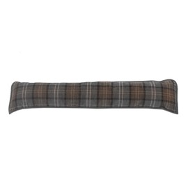 Classic Home Store Balmoral Check Draught Excluder Door or Window Chenille Draft Guard Stopper Cushion (Duck Egg)