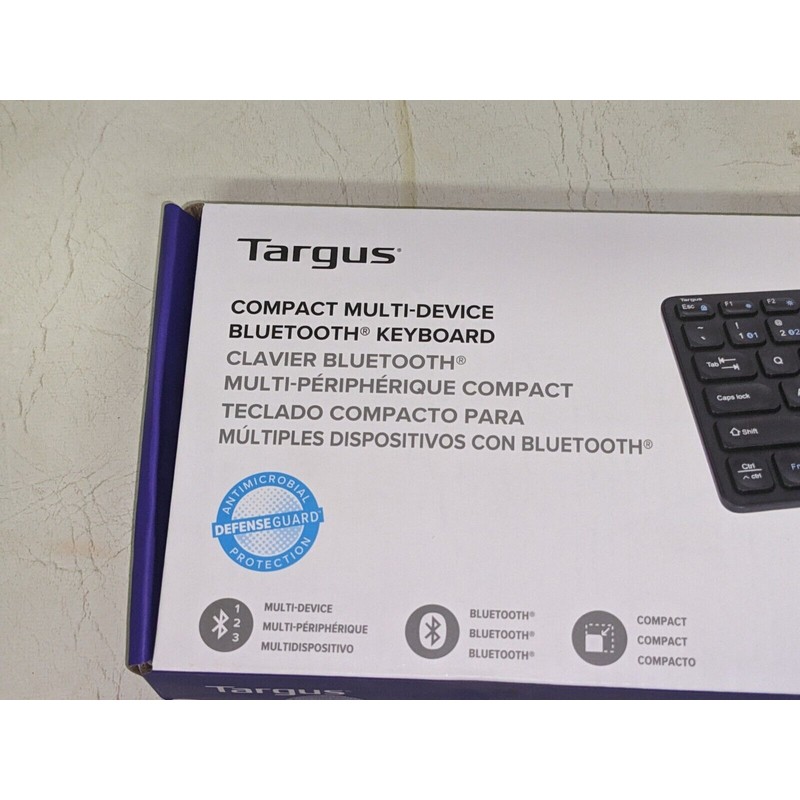TARGUS AKB862US Compact Multi-Device Bluetooth Antimicrobial Keyboard (4D)